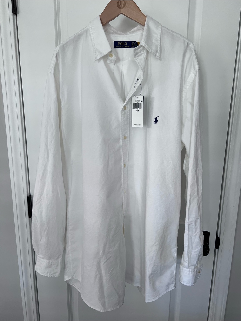 NWT Men’s Polo Ralph Lauren Oxford Button Down Shirt White Size XL Tall